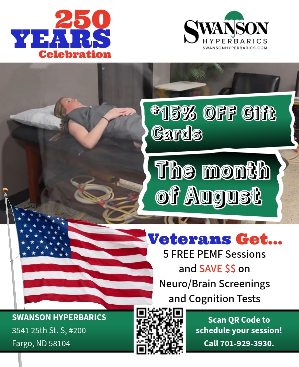 Special Offer for the month of August 2026 at Swanson Hyperbarics.